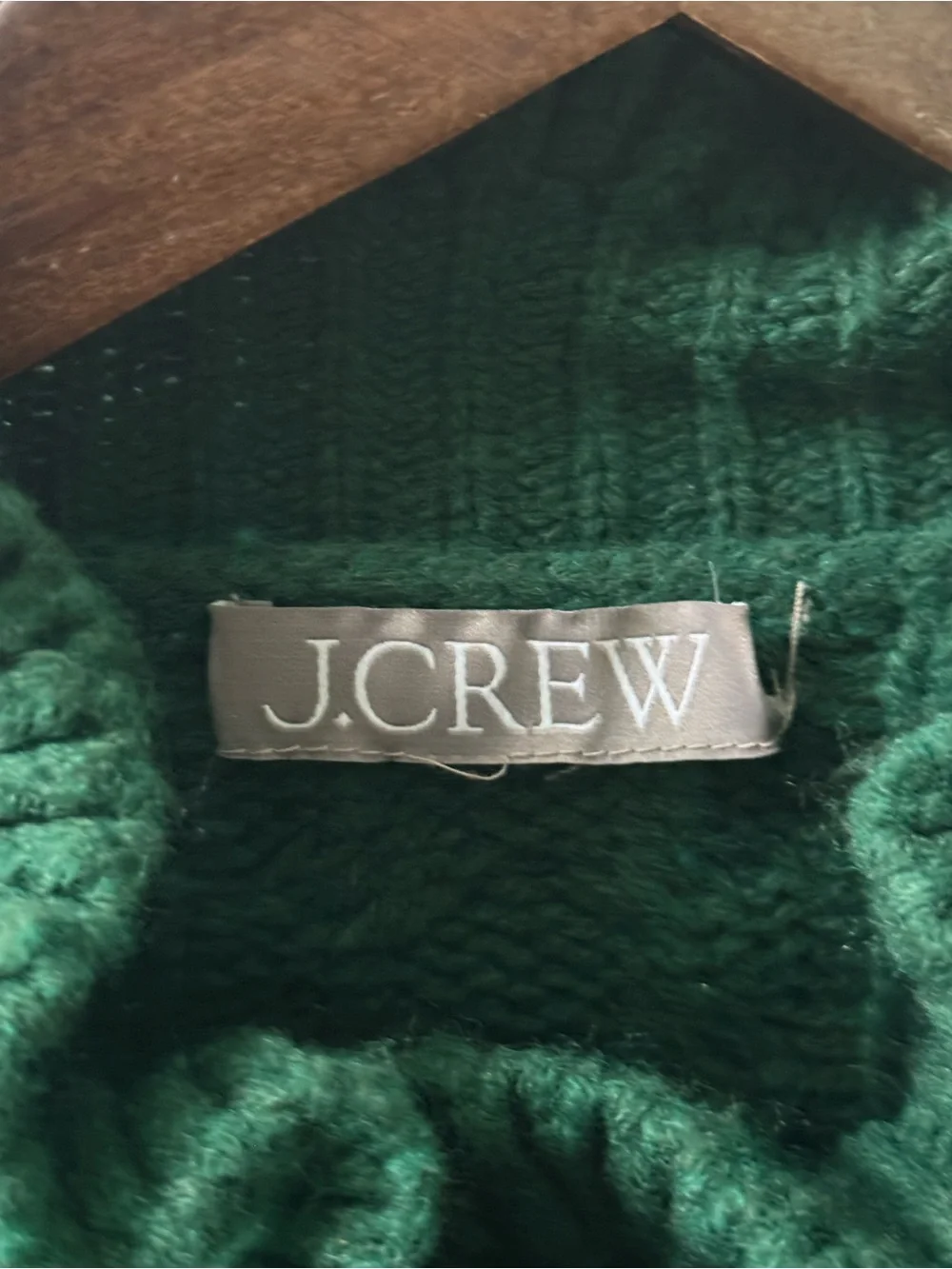 J.Crew Ruffleneck Cable Cardigan in Green - Picture 4 of 4